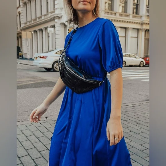 The Drop Preston Crocodile Embossed Women's Bag - Picture 4 of 4